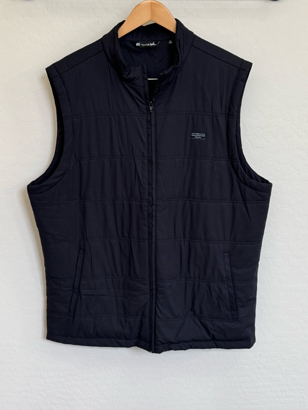 TravisMathew Palisades Puffer Golf Vest Black Mens XXL 2XL Authentic Quilted
